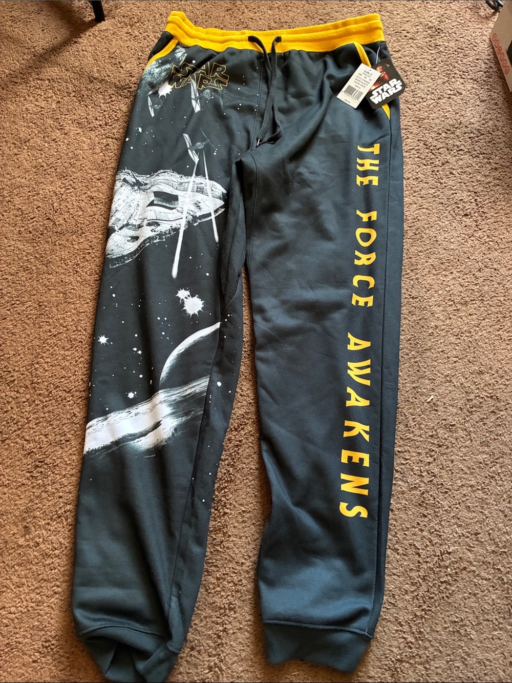 Star Wars 'The Force Awakens' Black & Yellow Joggers XL unisex